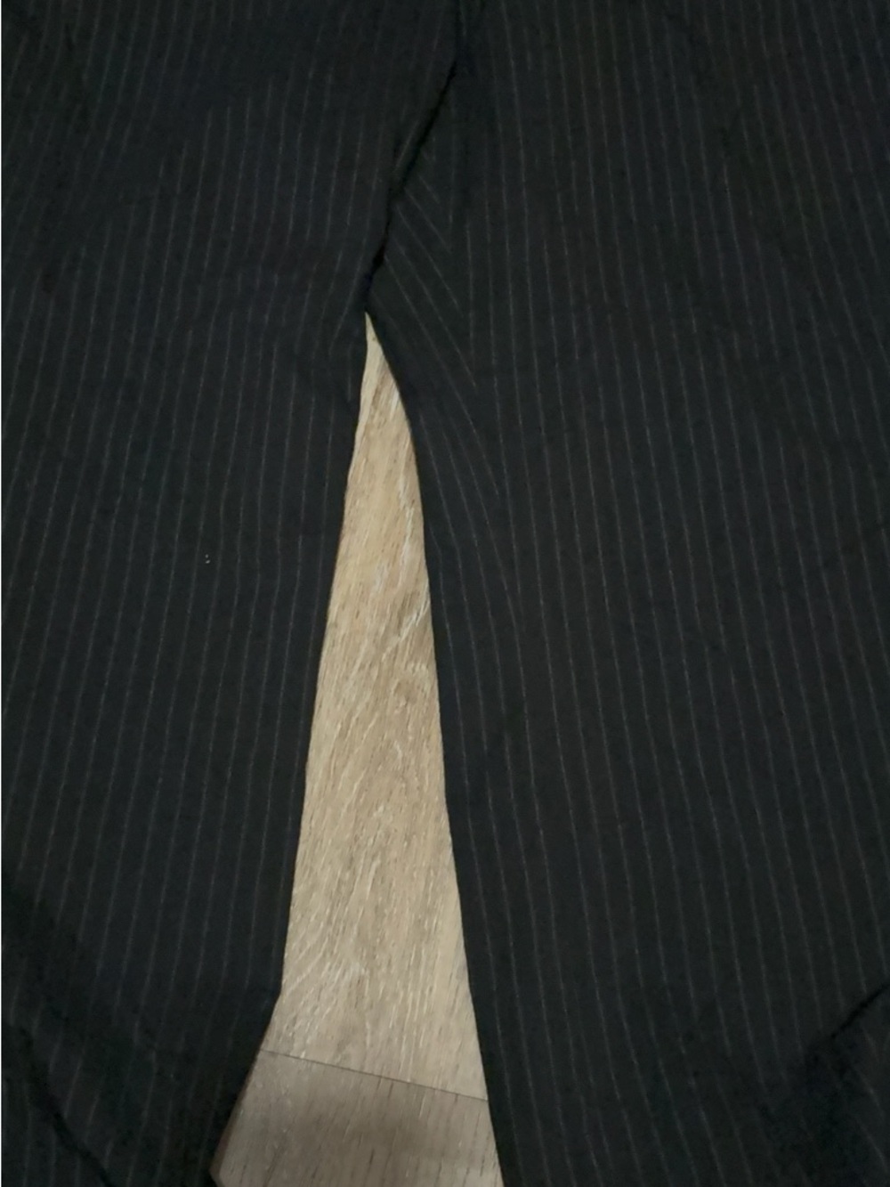 Harve Benard Black Pinstripe Pants